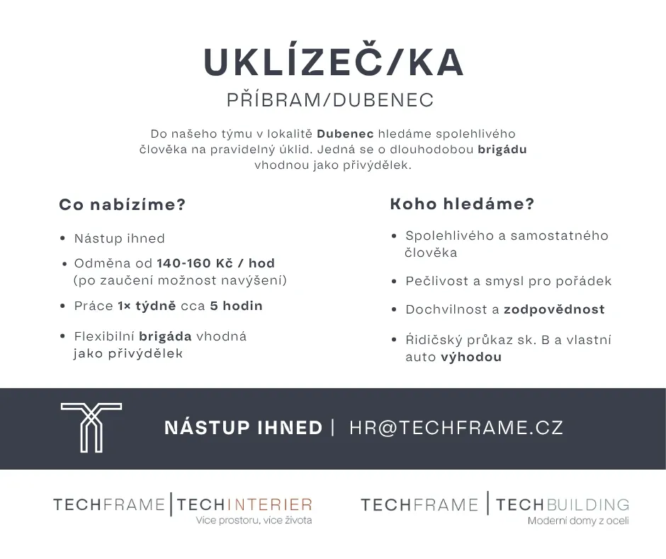 inzerat na pozici uklizece/ky